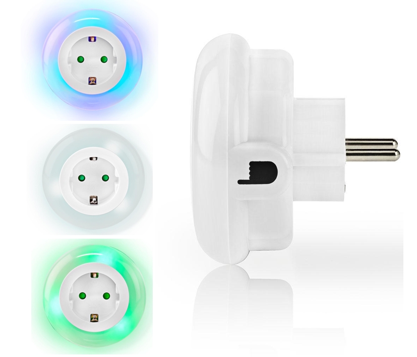 Nachtlicht Orientierungslicht LED Multicolor Touch mit Tag-Nacht Sensor für Steckdose