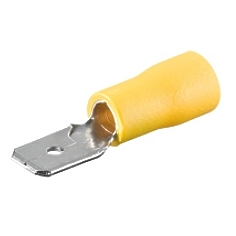 45-821-04006 6,3mm Flachstecker GELB Teilisoliert ** 100er Pack **