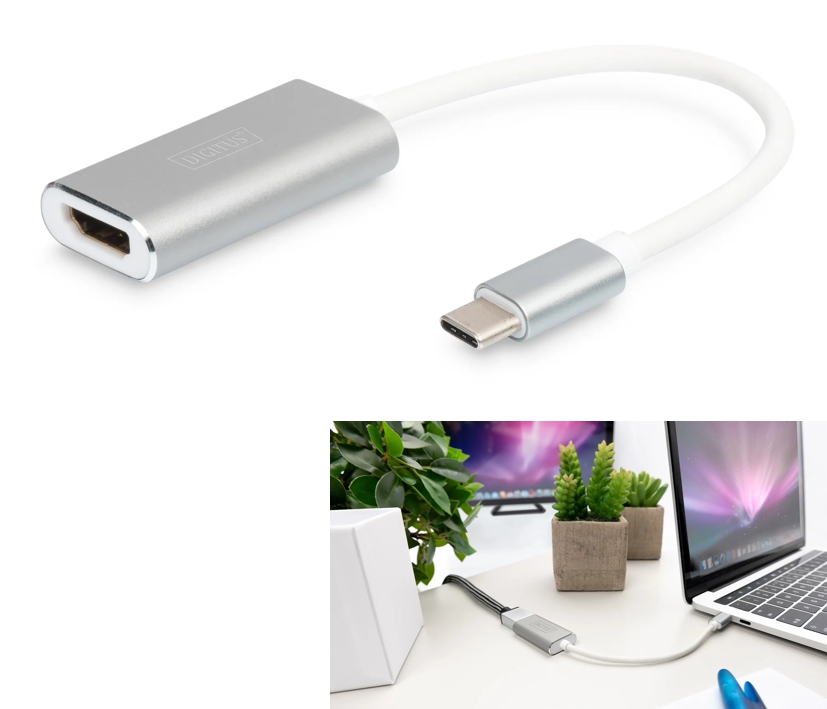 Medienkonverter USB Eingang auf HDMI Adapter 1K 2K 4K USB-C auf HDMI Buchse Medienkonverter USB Eingang auf HDMI Adapter 1K 2K 4K USB-C auf HDMI Buchse
