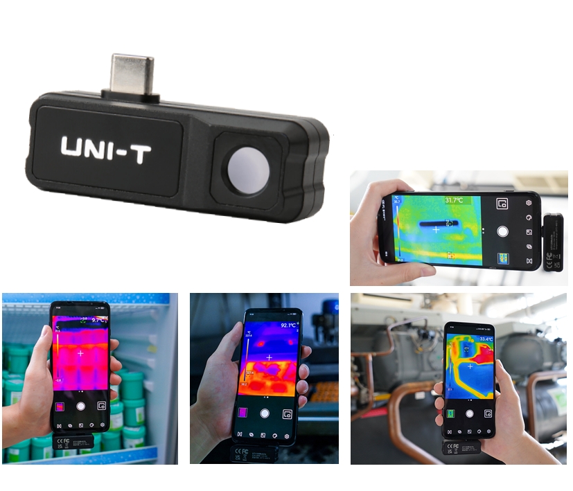 Waermebildkamera_fuer_Smarphone_USB-C_64-840-06010 Wärmebildkamera für Smartphone Android APP USB-C Micro-USB Messereich -20 bis 400°C UTI120M
