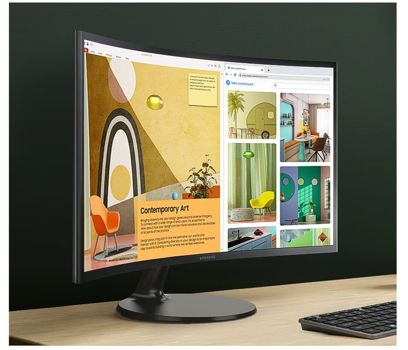 LED Monitor 61cm (24zoll) Curved S24C366EAU Bildschirm Eingang HDMI VGA Kopfhöreranschluß LED Monitor 61cm (24zoll) Curved S24C366EAU Bildschirm Eingang HDMI VGA Kopfhöreranschluß
