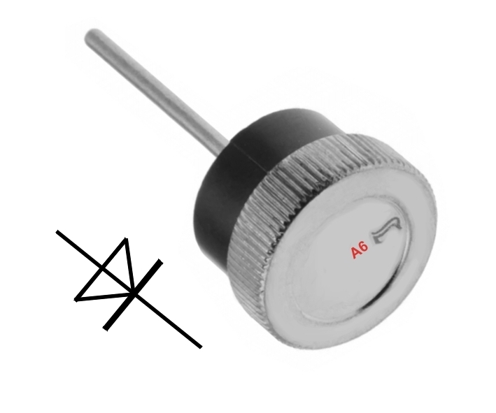 Einpressdiode bis 60A 600V DO201 A6 Anode am Draht