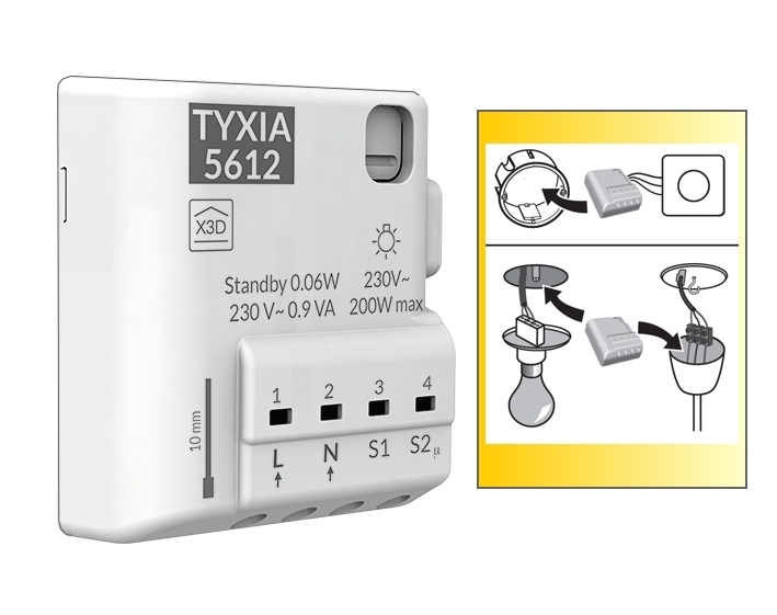 Tydom TYXIA 5612 Funkschalter 2xSchalten EIN-AUS