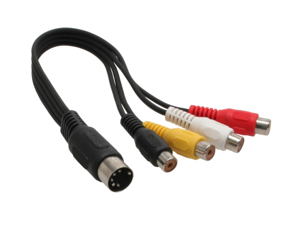 42-685-00040 DIN Audioadapter 5pol DIN Stecker auf 4x Cinchkupplung
