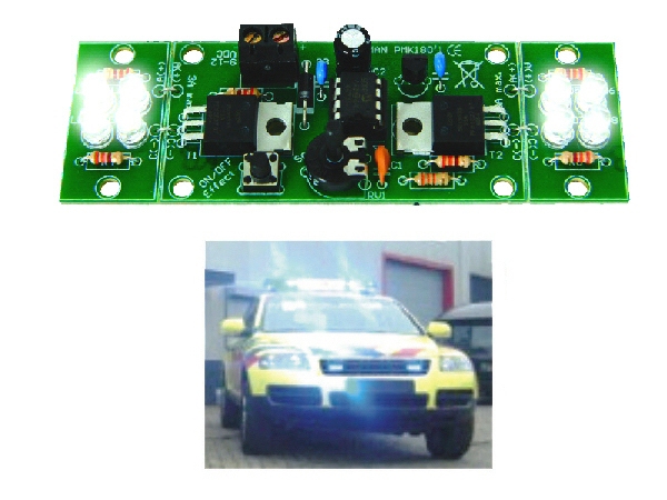 Bausatz 12V LED Stroboskop mit Geschwindigkeitsregler