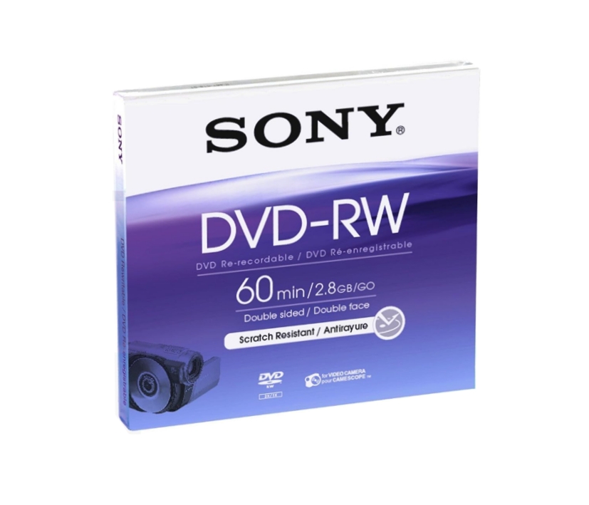 Mini DVD-RW-Rohlinge 2,8GB 60min 8cm Sony DMW60B 1er-Pack 