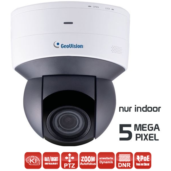 Geovision_PTZ-Kamera_PTZ5810_64-700-03956_B01 5MP PTZ IP LAN Kamera 3-13mm Netzwerkkamera mit 5-fach Zoom GV-PTZ5810-IR Indoor