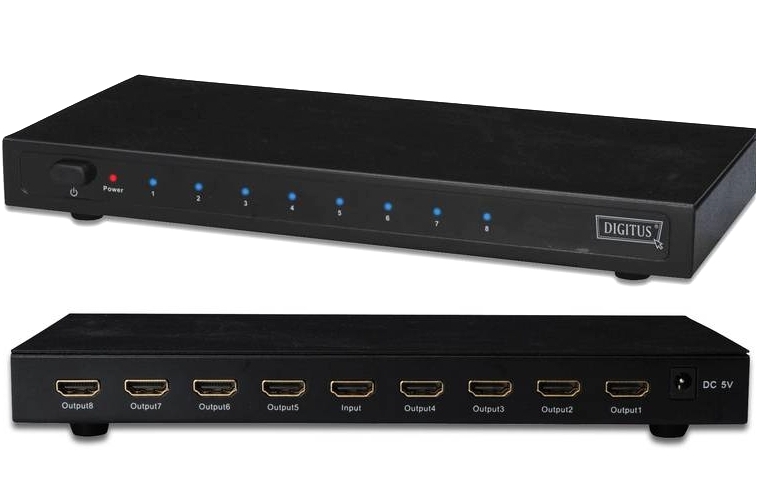 HDMI Verteiler 1xIn auf 8xOut aktiver HDMI Splitter