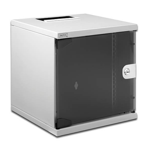 52-630-03208-DN1005U1 10zoll Schrank 6HE Grau mit Türe Lichtgrau 330x310x300mm