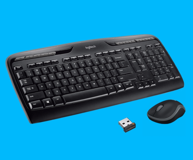 SET Funktastatur mit Funkmaus Logitech MK330 Wireless mit USB Empfänger