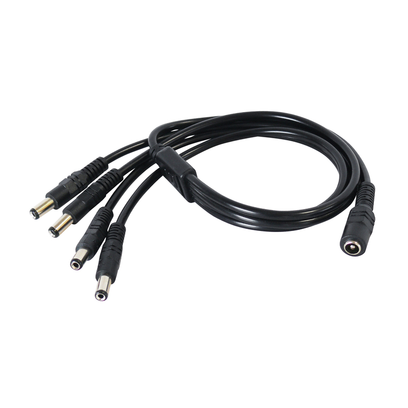 41-109-00150_DC_4fach_Verteiler_2023 Netzteiladapter 4-fach Verteiler DC Y-Adapter mit Hohlstecker 5,5x2,1mm