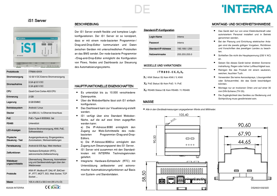 Interra Bundle-02A ideal für 2-Zimmerwohnung ** Aktion **