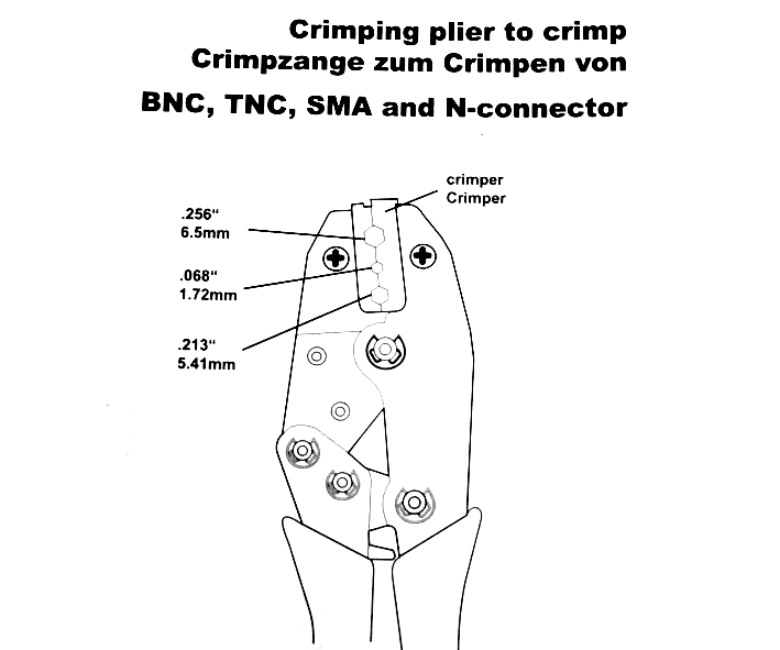 Crimpzange BNC SMA TNC N-Stecker