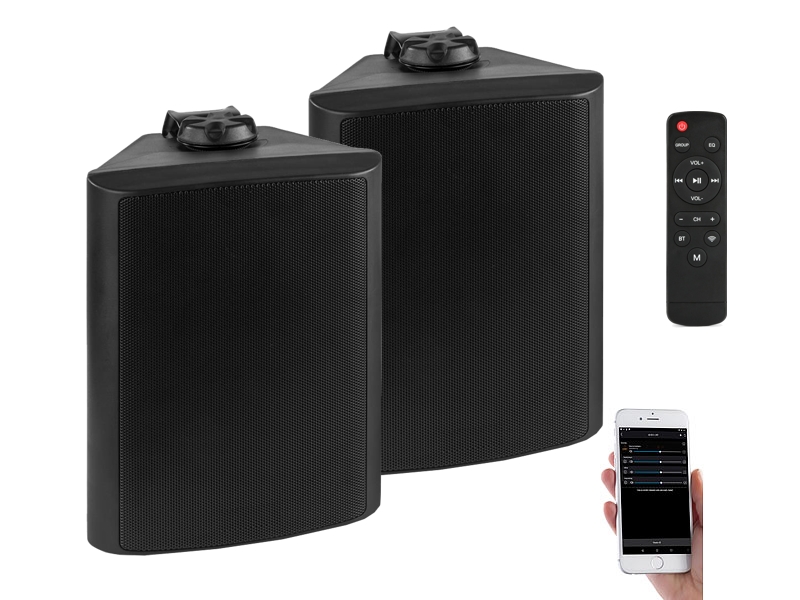 WLAN Lautsprecher 120Watt mit WIFI und Bluetooth IP55 Outdoor 230VAC 4zoll Schwarz FB WLAN Lautsprecher 120Watt mit WIFI und Bluetooth IP55 Outdoor 230VAC 4zoll Schwarz FB