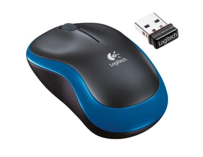 Funkmaus Logitech Wireless M185 Maus Blau mit Nano USB Empfänger