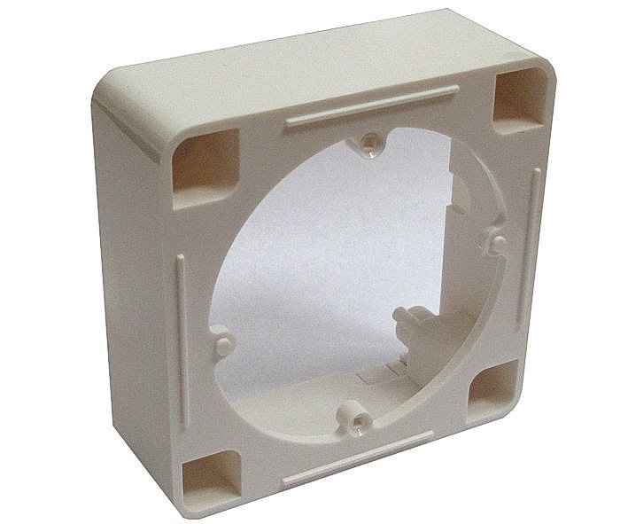 Aufputzrahmen-82x82mm-78-306-00090 Aufputzrahmen 80x80mm ohne Deckel Beige