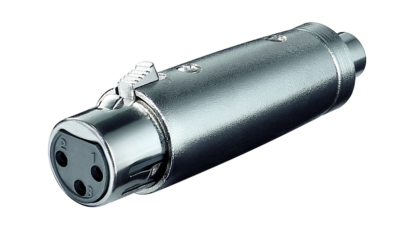 Adapter_XLR_Kupp_39-852-00055 XLR Adapter 3pol XLR Buchse auf Cinchbuchse RCA