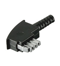 76-882-00007_2015_01 TAE-N Stecker N-kodiert mit Knickschutz lose für Servicearbeiten