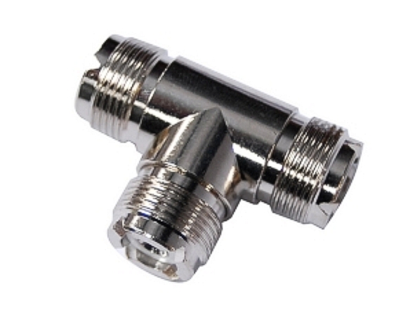 81-863-00700_PL259_Adapter PL259 T-Stück 1xBuchse auf 2xBuchsen