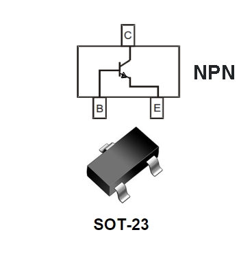 2SC3771 NPN SMD Transistor 20V 30mA 900MHz SMD-Code KY3