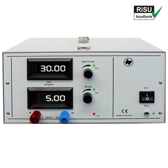 30V Labornetzteil 0-30V 5A Digitalanzeige RiSU konform Linearregler