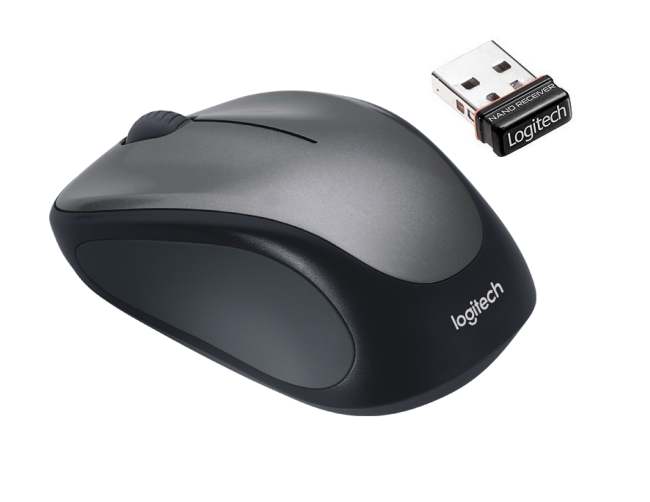 Funkmaus Logitech Wireless M235 Blacksilver mit Nano USB Empfänger