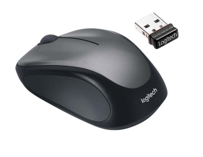 Logitech-M235-61-879-0179059803f8269c4e Funkmaus Logitech Wireless M235 Blacksilver mit Nano USB Empfänger