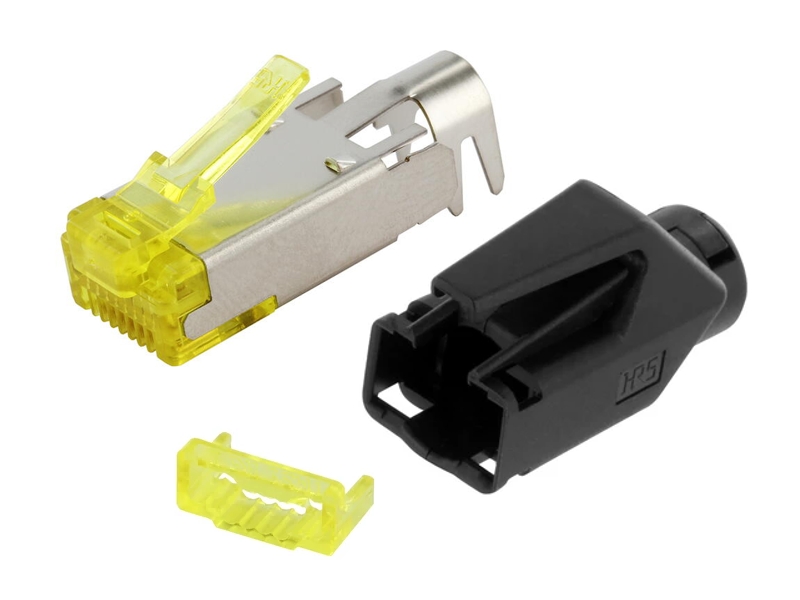 RJ45 Stecker CAT6A 8pol geschirmt inkl Tülle LAN Stecker Hirose