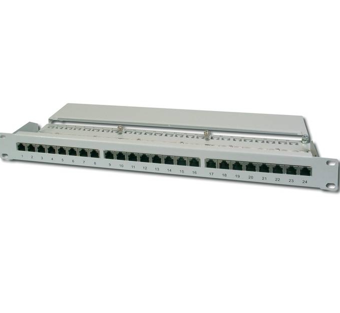 cat6-patchpanel-53-800-00865-N2 19zoll Patchpanel CAT6 Patchfeld 24xRJ45 LSA Panel Auflegefeld