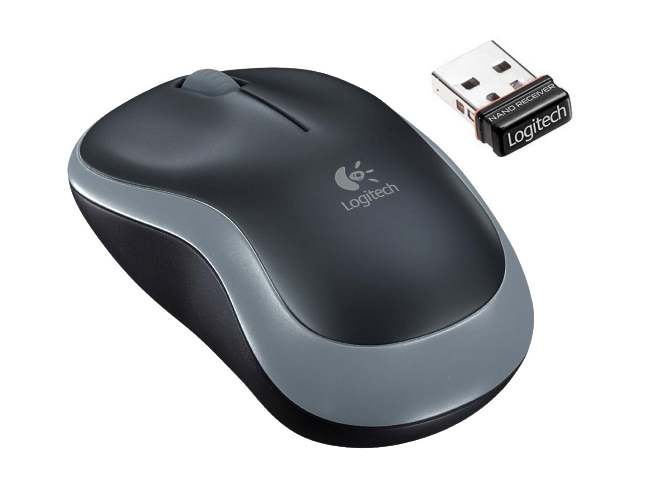 Funkmaus Logitech Wireless M185 Maus Grau mit Nano USB Empfänger