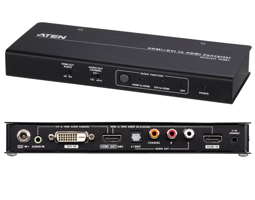 Medienkonverter_DVI_HDMI_53-680-04020_B1 Medienkonverter DVI Audio HDMI auf HDMI Ausgang 2in1