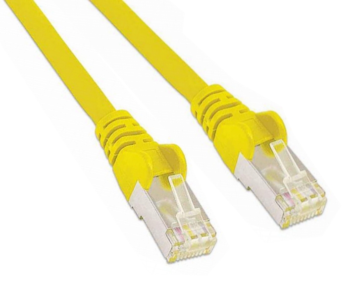 0,25m LAN Kabel Cat6A Patchkabel Gelb PIMF 1GB 10GB SFTP