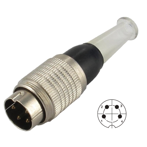 39-855-07240-SV40-DIN-Stecker 4pol DIN Stecker Metall mit Schraubverschluss