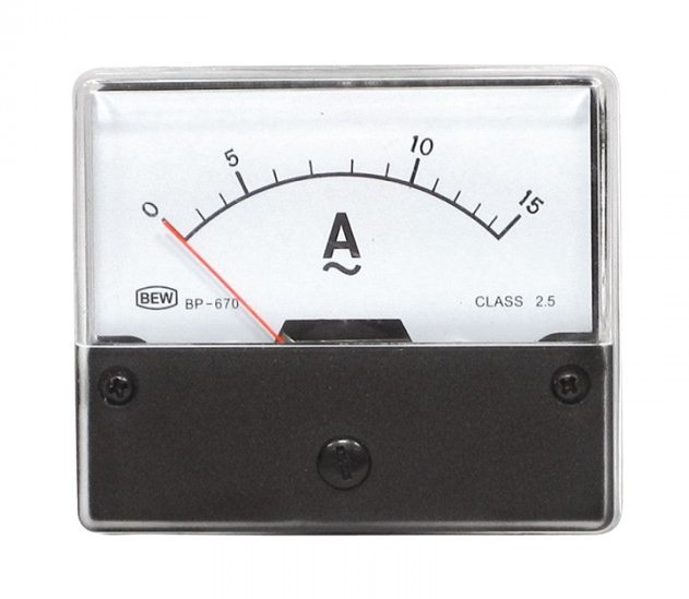 15A AC Drehspul Instrument 70x60mm 15AAC