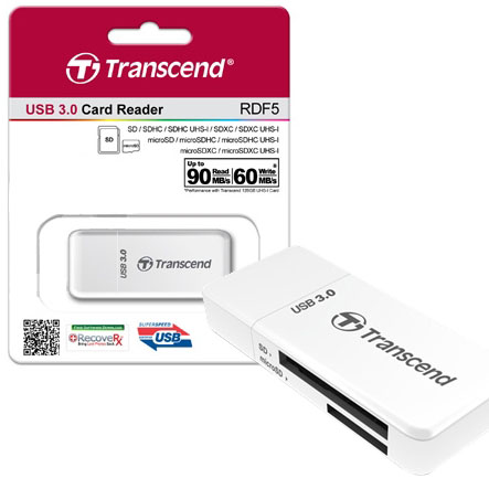 Kartenleser-RDF5W-64-520-01034-Transcend-02546dc119ef4fd CardReader Kartenleser extern für SD Karten USB3