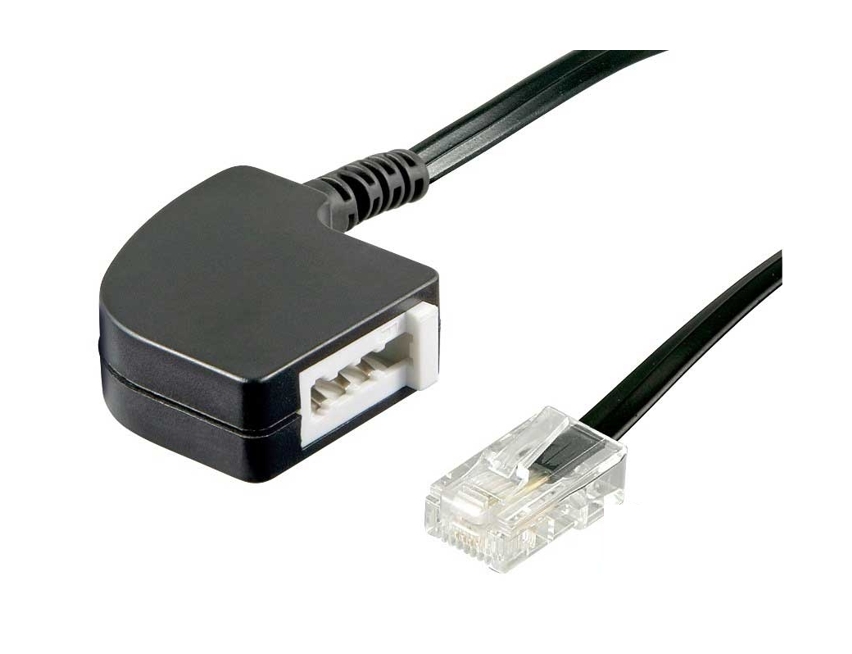 76-882-01115_TAE_RJ45_Kabel_B1 RJ45 auf TAE-F Buchse TAE Adapter