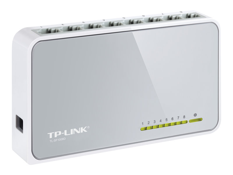 LAN RJ45 Switch 8Port TPLINK SF Desktop 10/100Mbit inkl 230VAC-Netzteil