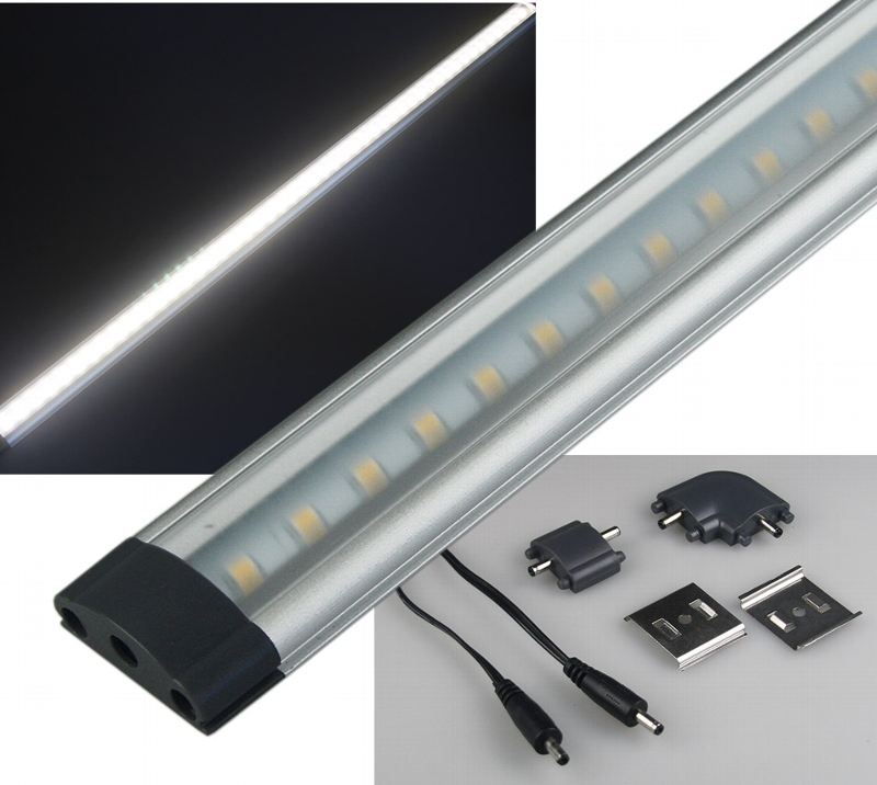 LED Unterbauleuchte Lichtleiste für Küchen Schränke Regale Bar 50cm 5W 4000K Tageslicht