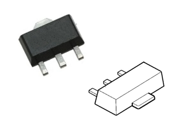 2SB1115A SMD PNP Transistor 60V IC 1A peak 2A SOT89