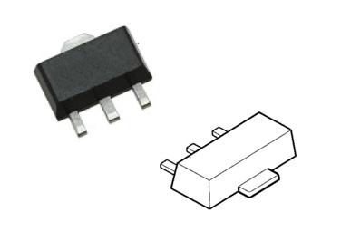 SOT89 2SB1115A SMD PNP Transistor 60V IC 1A peak 2A SOT89