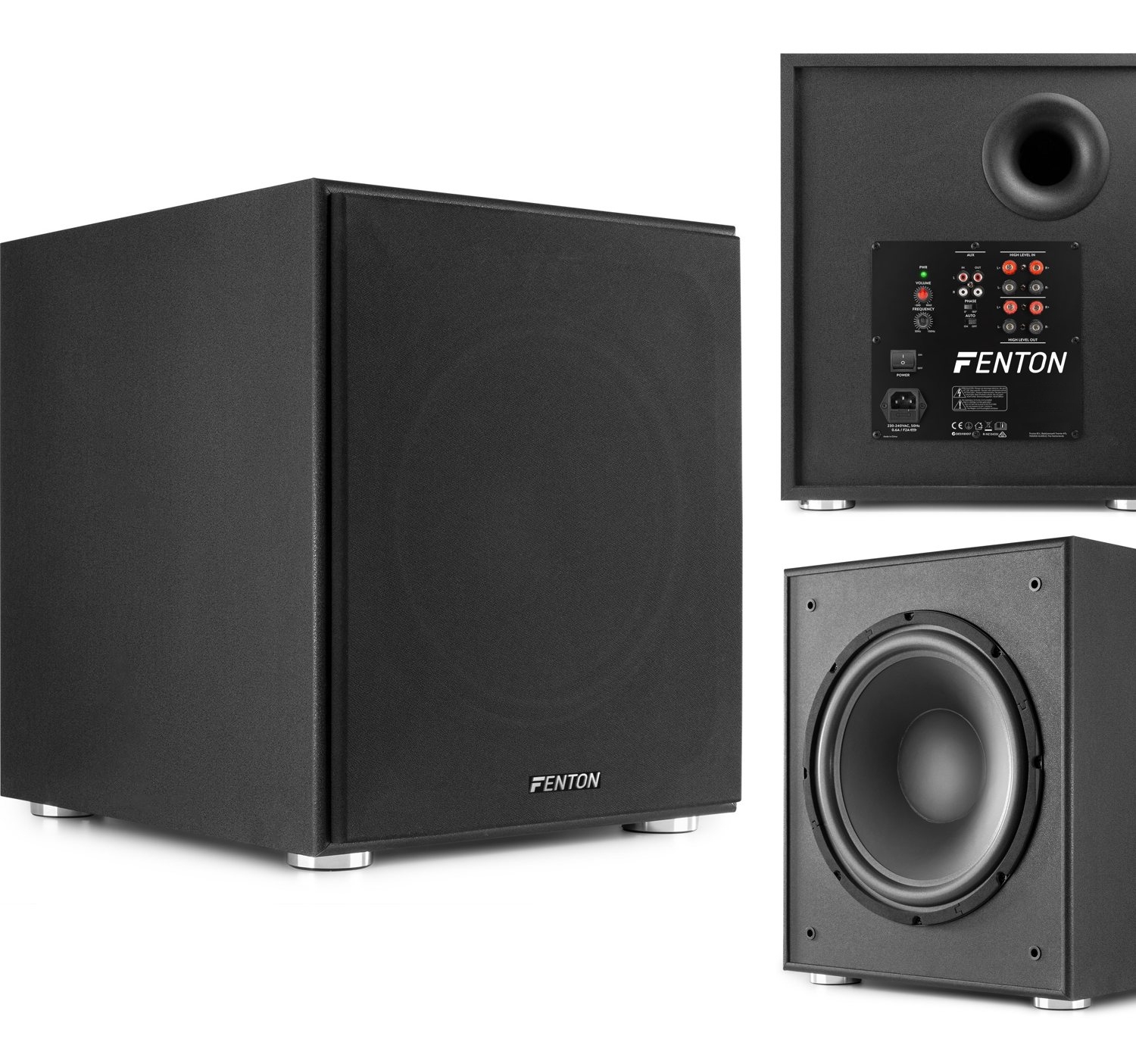 12zoll_aktiv_Subwoofer_84-754-03830_B01oqMTDz7UEVBqm HiFi Aktiv 12zoll Subwoofer 400W Schwarz 230V mit Endstufe Cinch-Input
