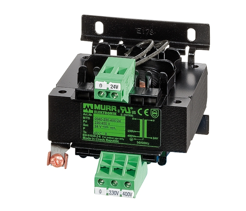 24V_Trafo_63VA_mit_Klemme_43-600-01630 24V Trafo 63VA 230/400Vac auf 24VAC Schraubklemme