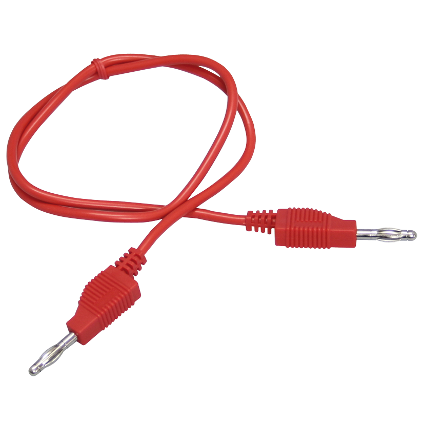 1,5m Laborkabel Messkabel ROT mit 2x 4mm Bananenstecker bis 15A