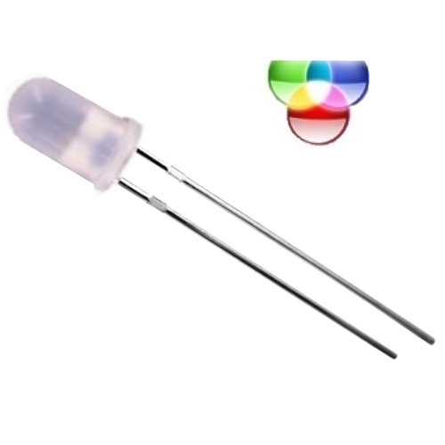 5mm LED RGB Farbwechsel 2pin 8000mcd 25-Grad