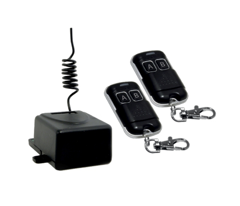 12V 24V Funksteuerung 2-Kanal Empfänger mit 2x Sender Funkrelais Funkschalter