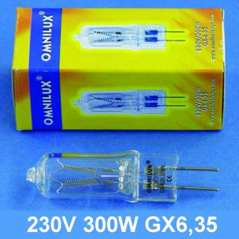 166e1591304abdc0d87eed09e8943408 Halogenlampe 230V 300Watt GX6,35 Stecksockel