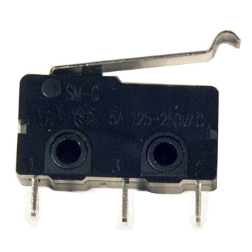 95-837-00009-microschalter-2013 Mikroschalter 20x10x6mm gekröpfter Hebel 1xUM 5A 250V