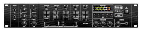 88-800-00004-mpx622sw Mischpult Mixer 6-Kanal 19zoll 2HE mit 4xLine und 2x Mikrofon und 2x Phono Eingang