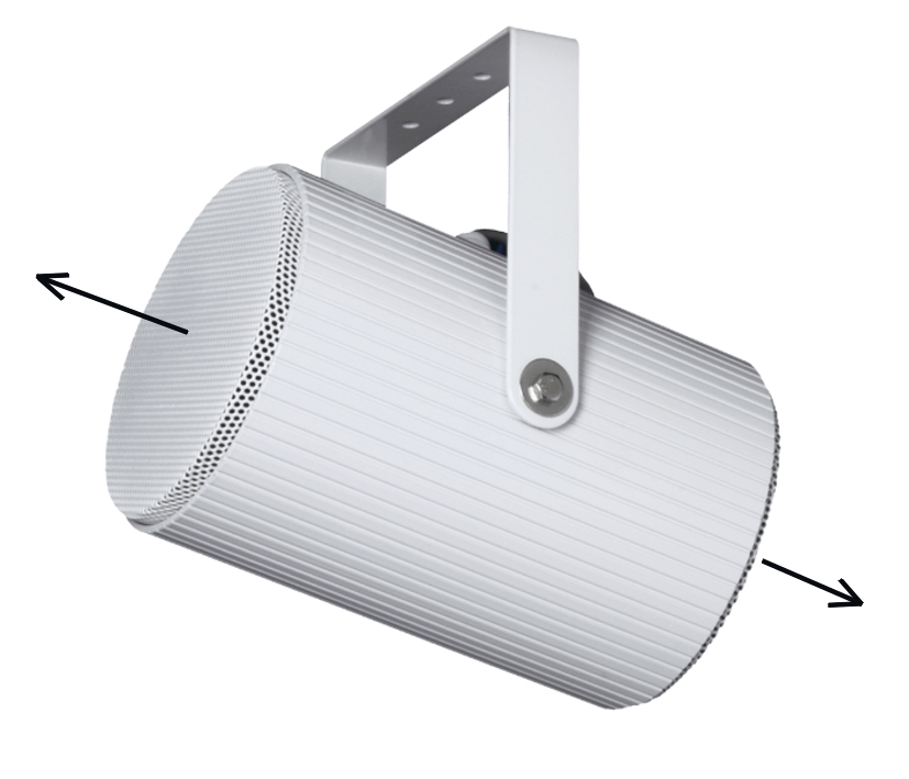 Bidirektionaler_Lautsprecher_ALU_B_02_88-500-00051 Projektionslautsprecher IP56 2x20W BIDI ELA 100V 2-fach Soundprojektor Vandalensicher SP202
