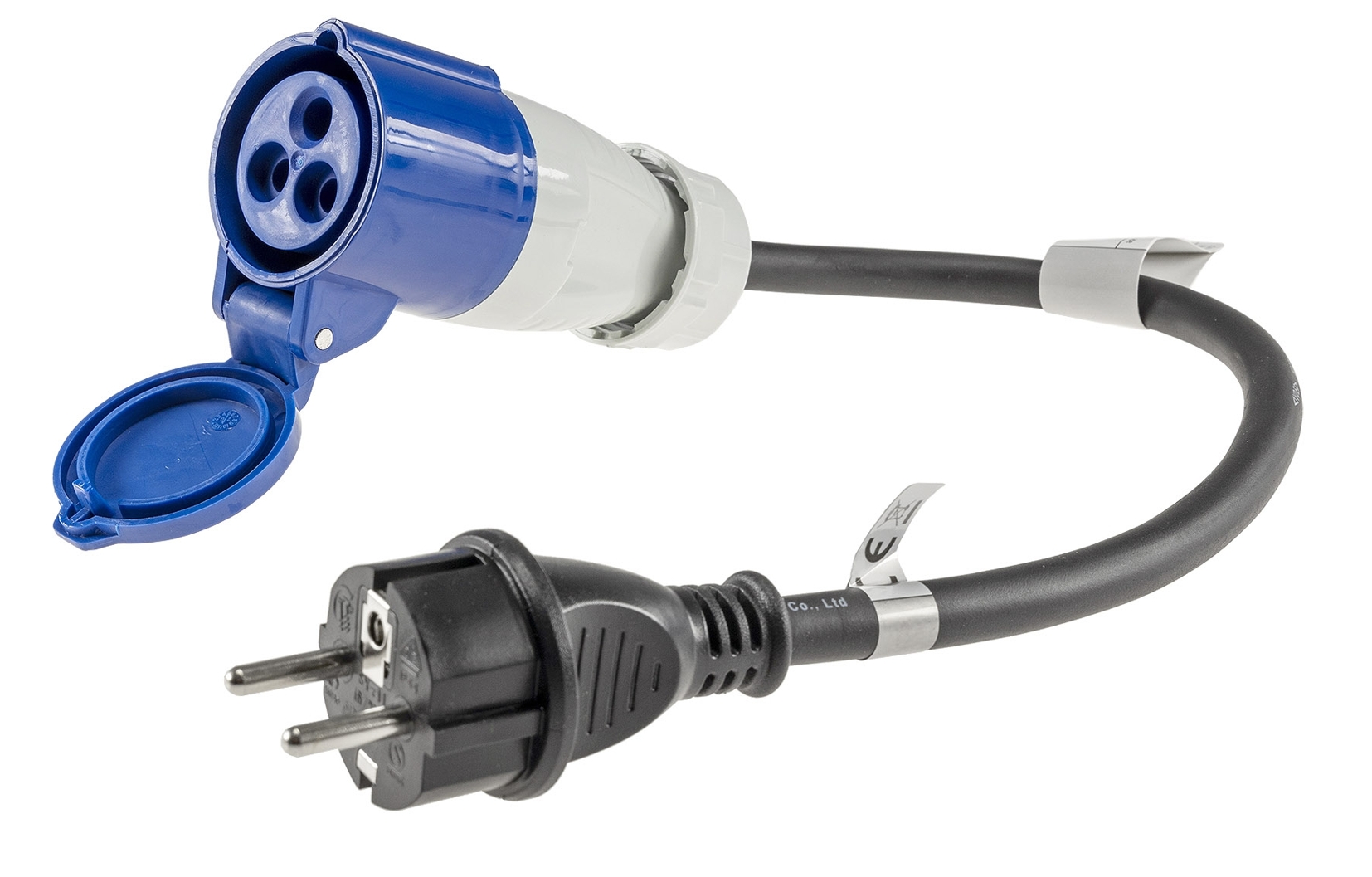 CEE Adapter 0,4m CEE Kupplung auf Schutzkontaktstecker 230V 16A